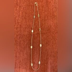 Kendra Scott rose gold and opal necklace